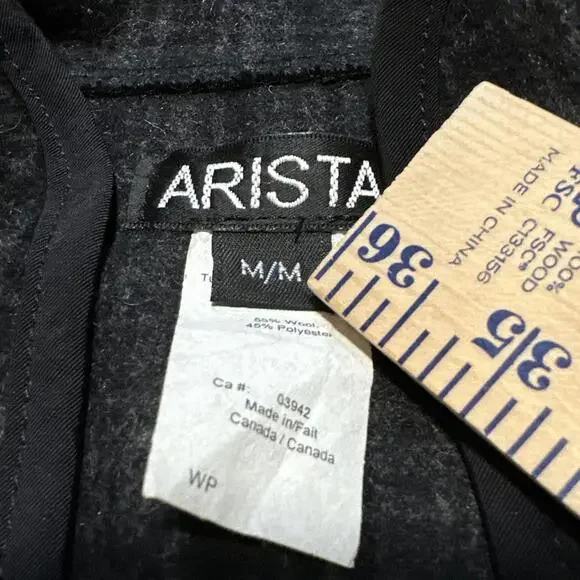 Arista Women’s Equestrian Riding Vest Black Gray Plaid Wool Size M Buckle - Picture 7 of 9